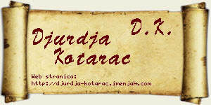Đurđa Kotarac vizit kartica